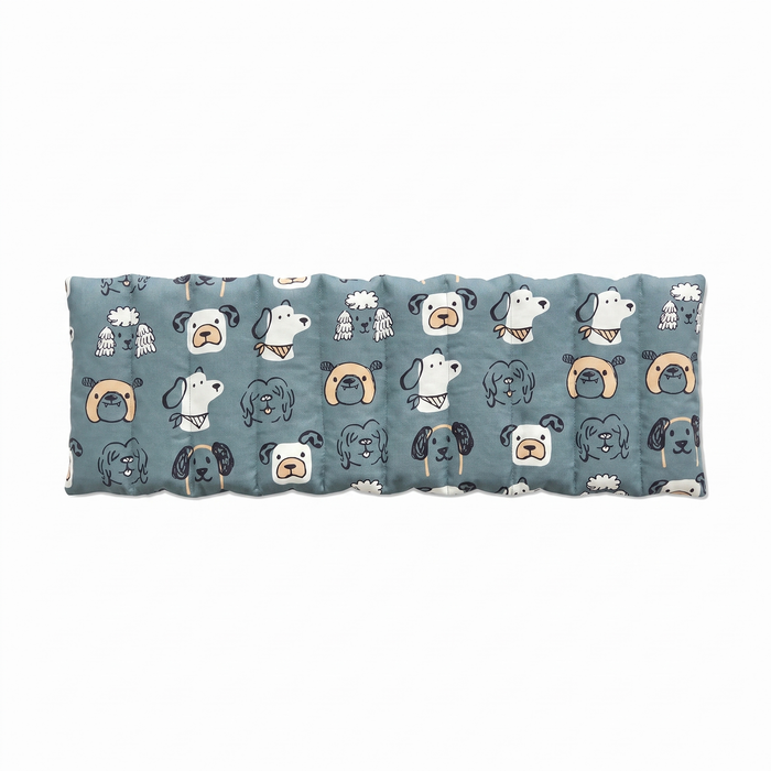 Langes Roggenkissen Hunde Blau / Grau – Produktfoto